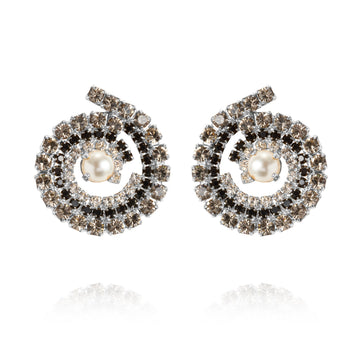Mini Zia Earrings Rhodium