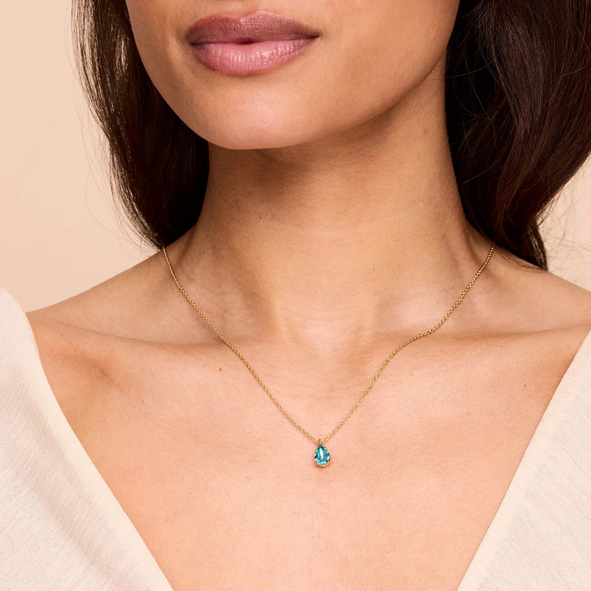 Childhood Birthstone Necklace / March