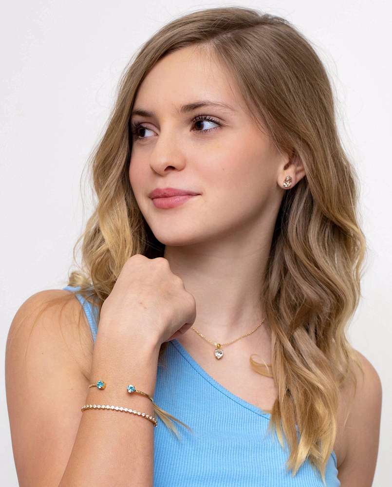 Girls Stud Bracelet Light Turquoise xs