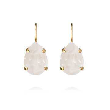 Mini Drop Clasp Earrings Electric White