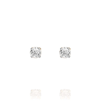 Mini Stud Earrings Crystal Rhodium
