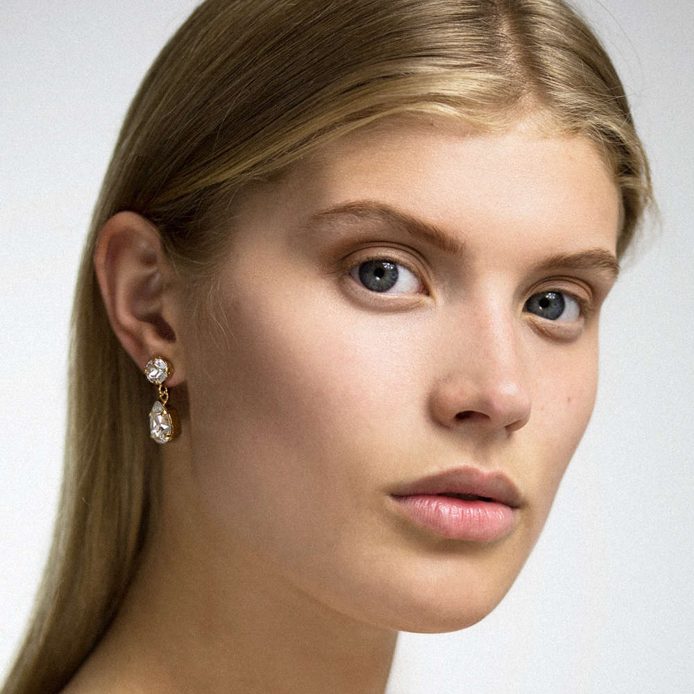 Mini Drop Earrings Crystal