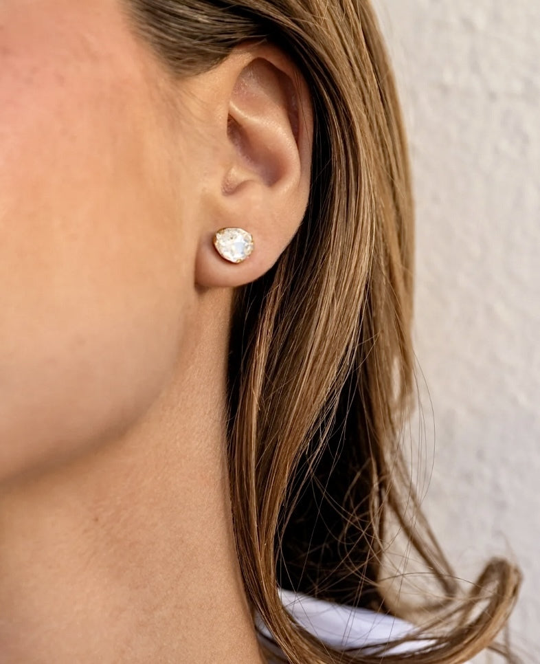 Mini Carlotta Earrings Crystal Rhodium