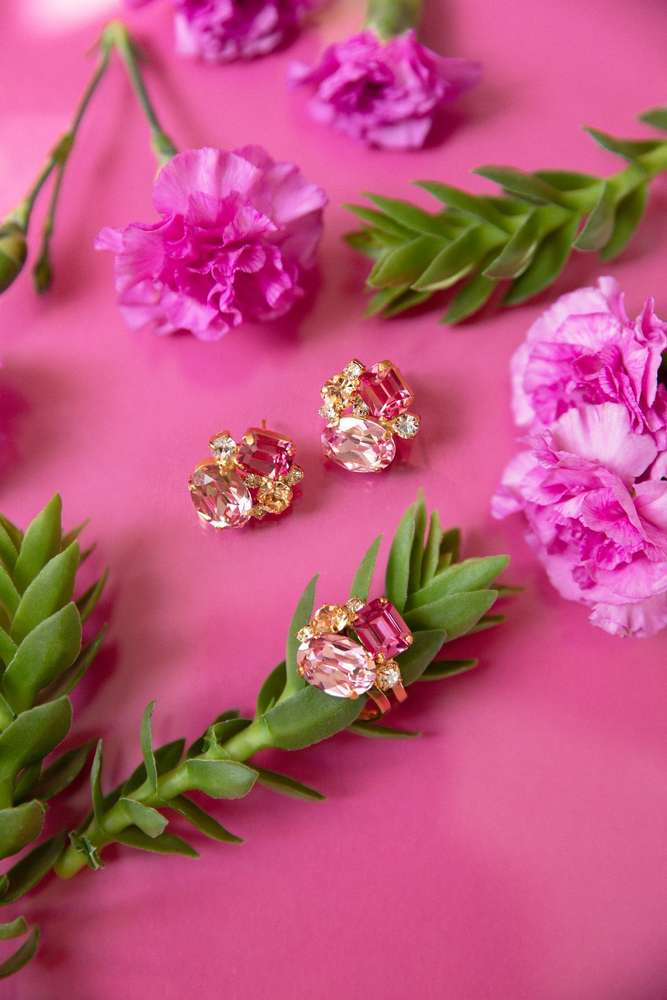 Mini Carolina Earrings Rose