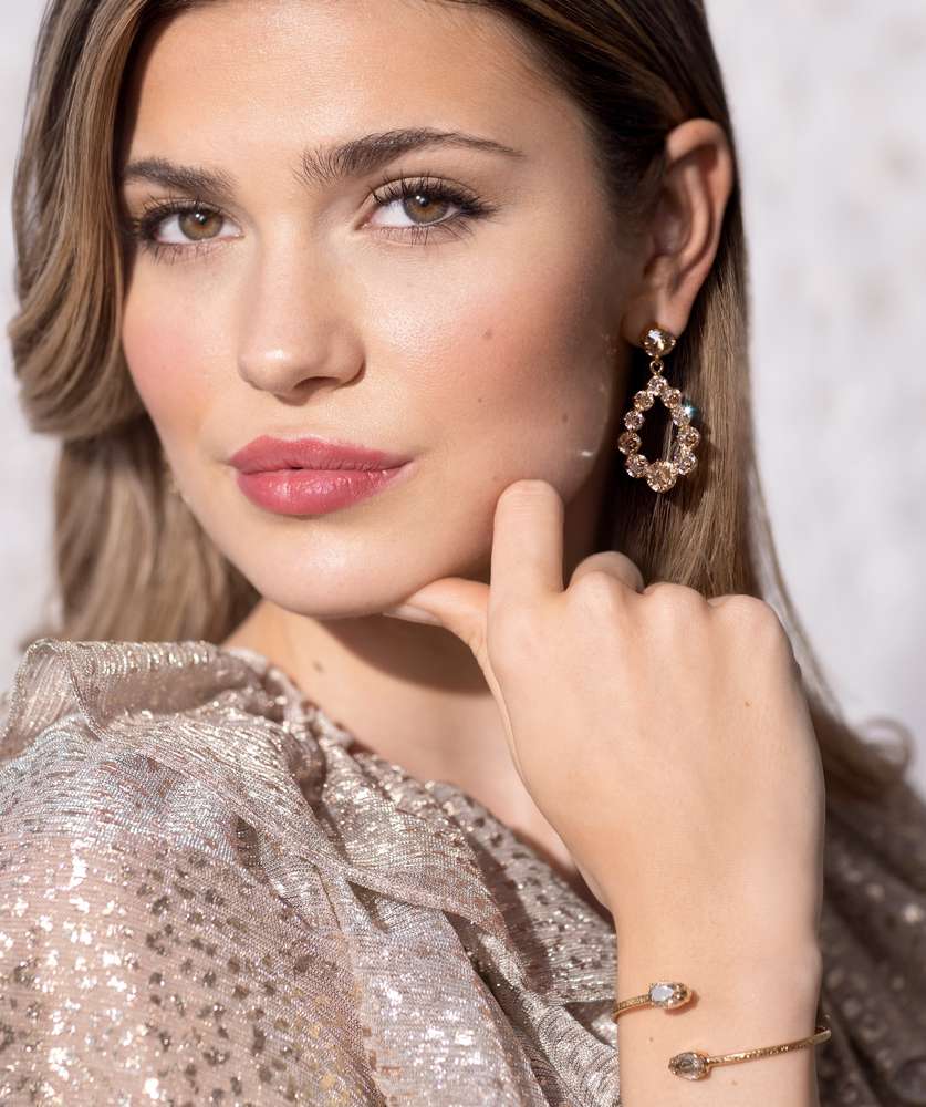 Mini Delia Earrings Golden Shadow