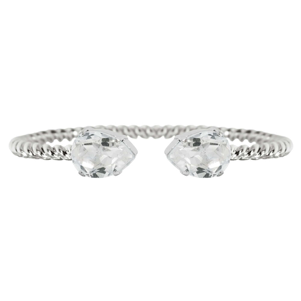 Mini Drop Bracelet Crystal Rhodium