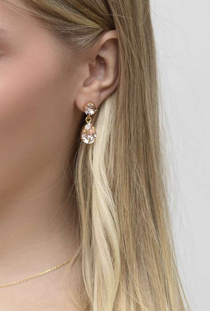 Mini Drop Earrings Vintage Rose