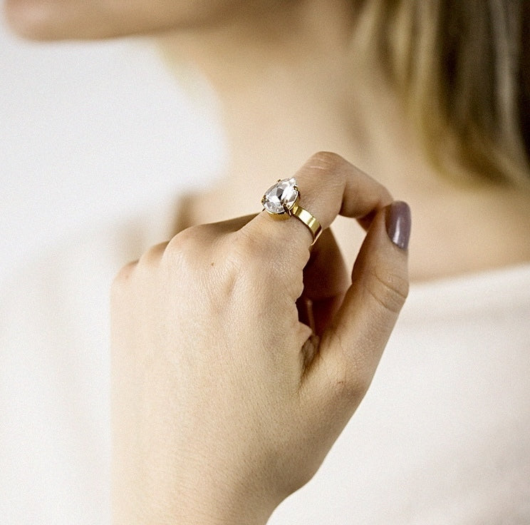 Mini Drop Ring Crystal