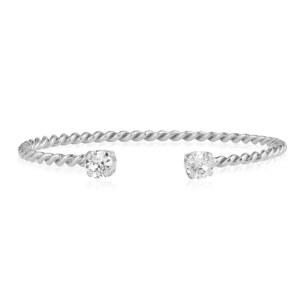 Mini Twist Bracelet Crystal Rhodium