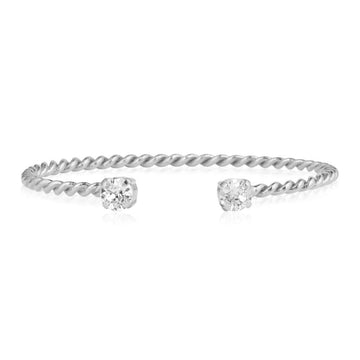 Mini Twist Bracelet Crystal Rhodium