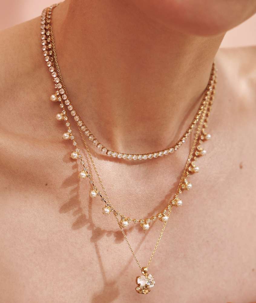 Mini Zara Tennis Necklace Crystal