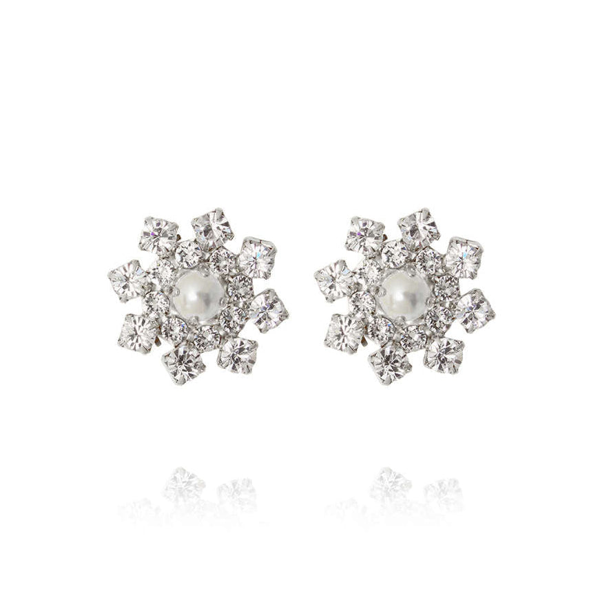 My Luckiest Earrings Crystal Rhodium