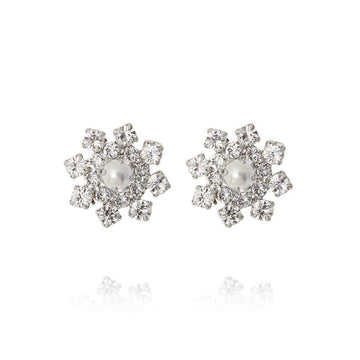 My Luckiest Earrings Crystal Rhodium
