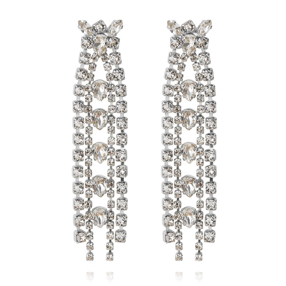 Petite Penelope Earrings Crystal Rhodium
