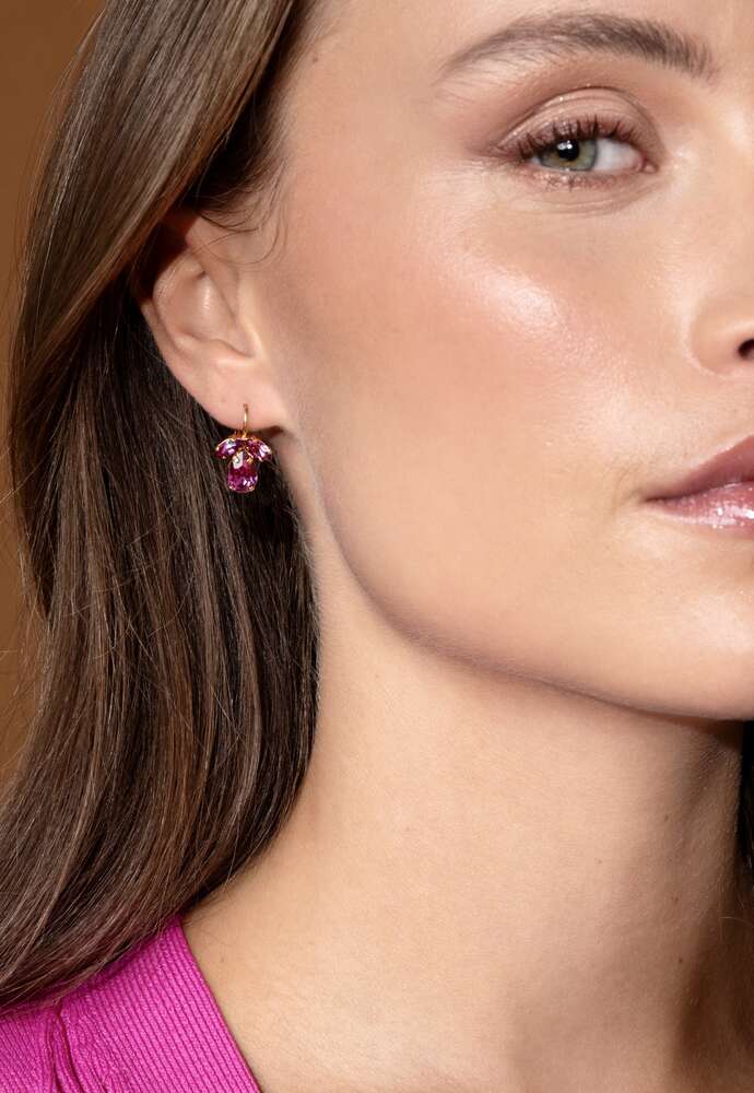Petite Timo Earrings Dark Rose