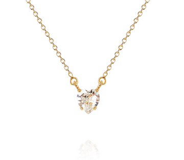 Valentina Heart Necklace Crystal