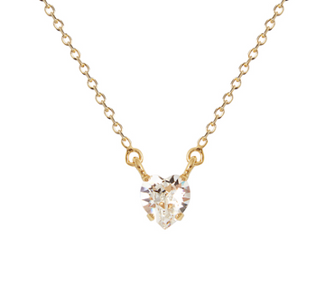 Valentina Heart Necklace Crystal