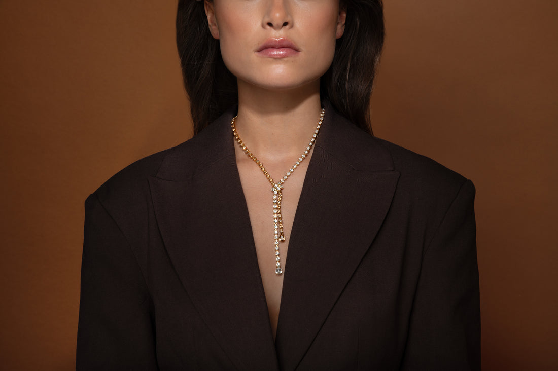 Yvette Necklace Topaz Crystal