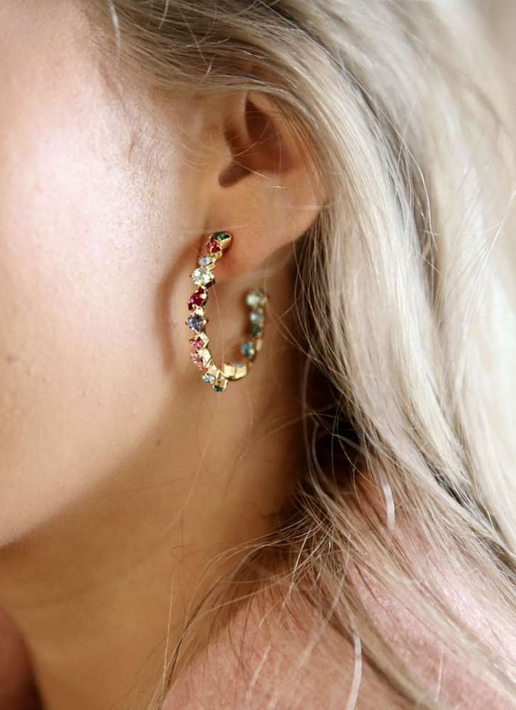 Antonia Loop Earrings Pastel combo
