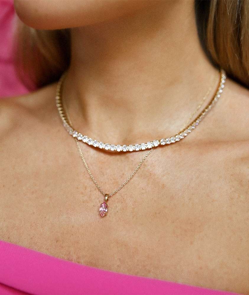 Zara Tennis Necklace Crystal