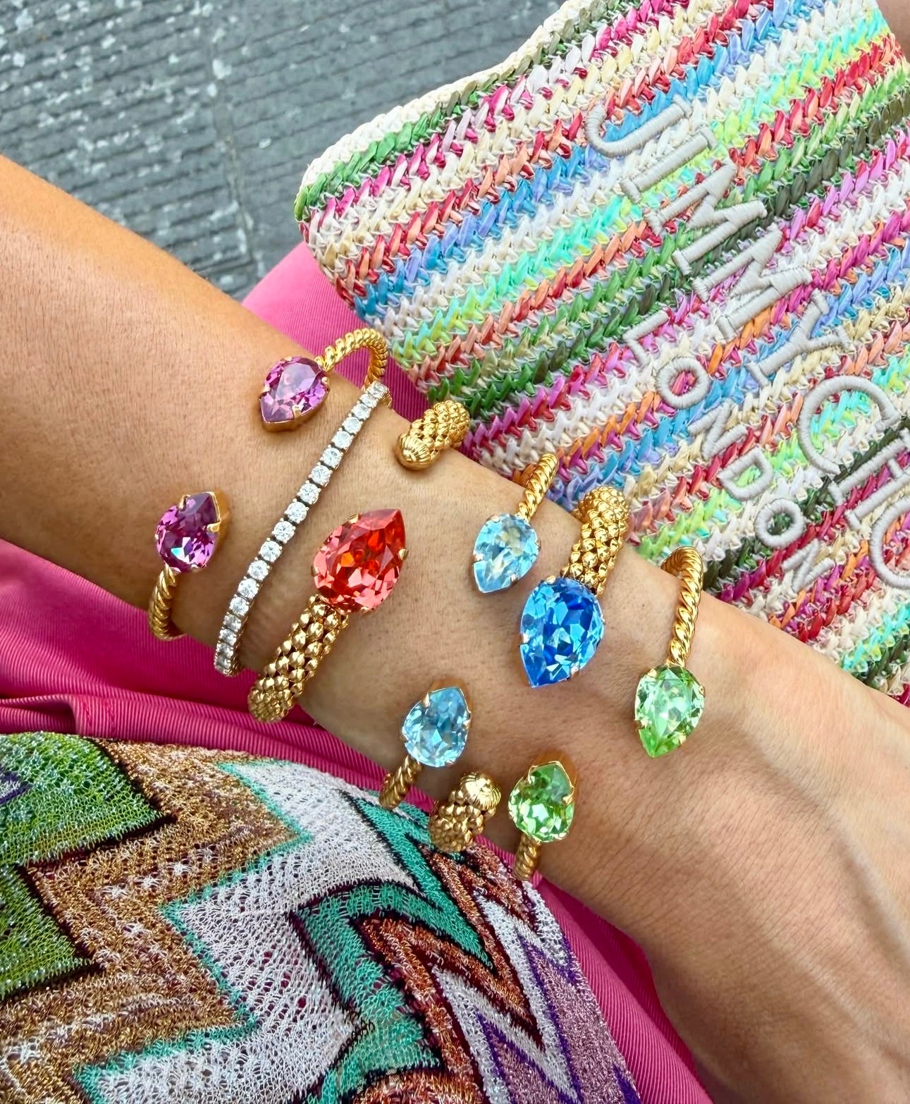 Mini Drop Bracelet Aquamarine