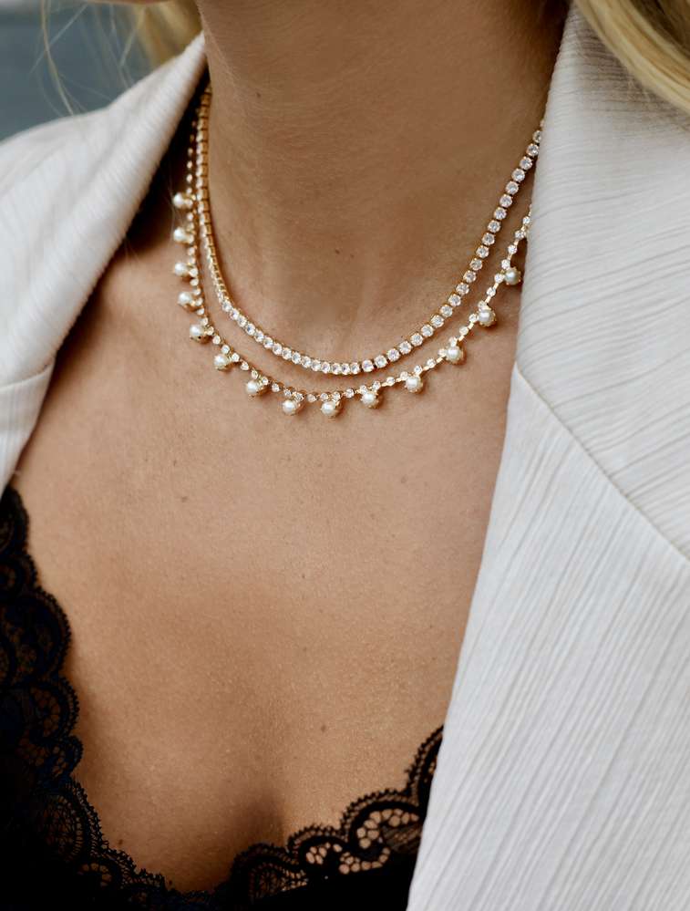 Mini Zara Tennis Necklace Crystal