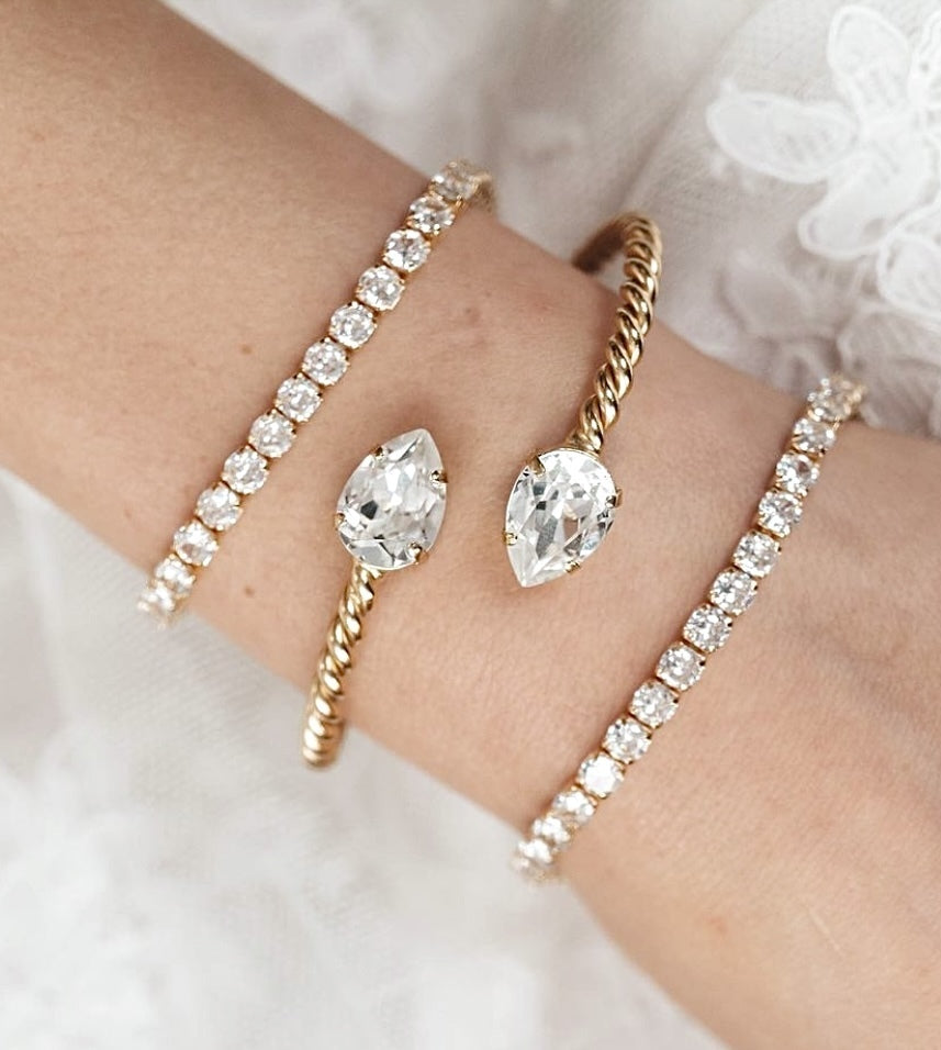 Zara Bracelet Crystal Rhodium