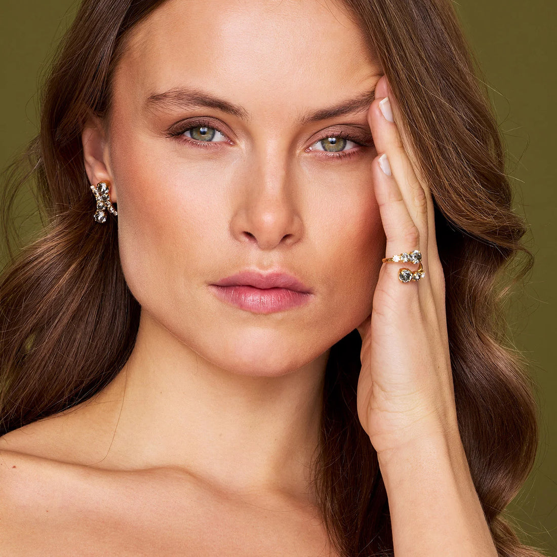 Halo Ring / Black Diamond / Crystal