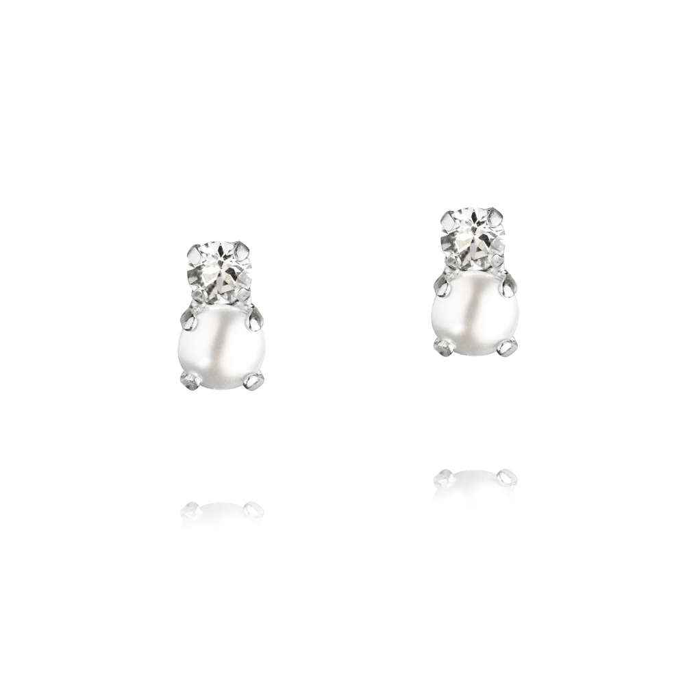 Girls Love Pearl Earrings Rhodium