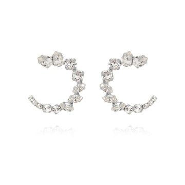 Mini Angie Earrings Crystal Rhodium