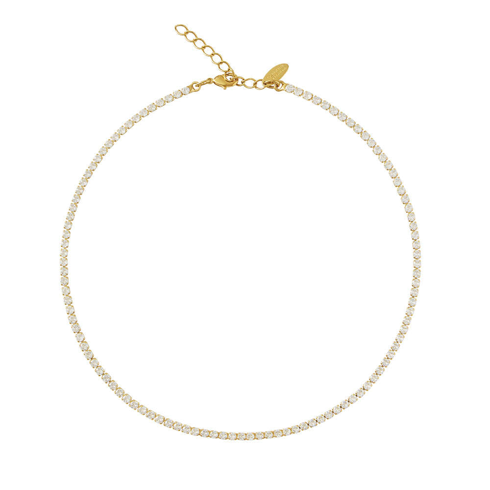 Mini Zara Tennis Necklace Crystal