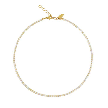 Mini Zara Tennis Necklace Crystal