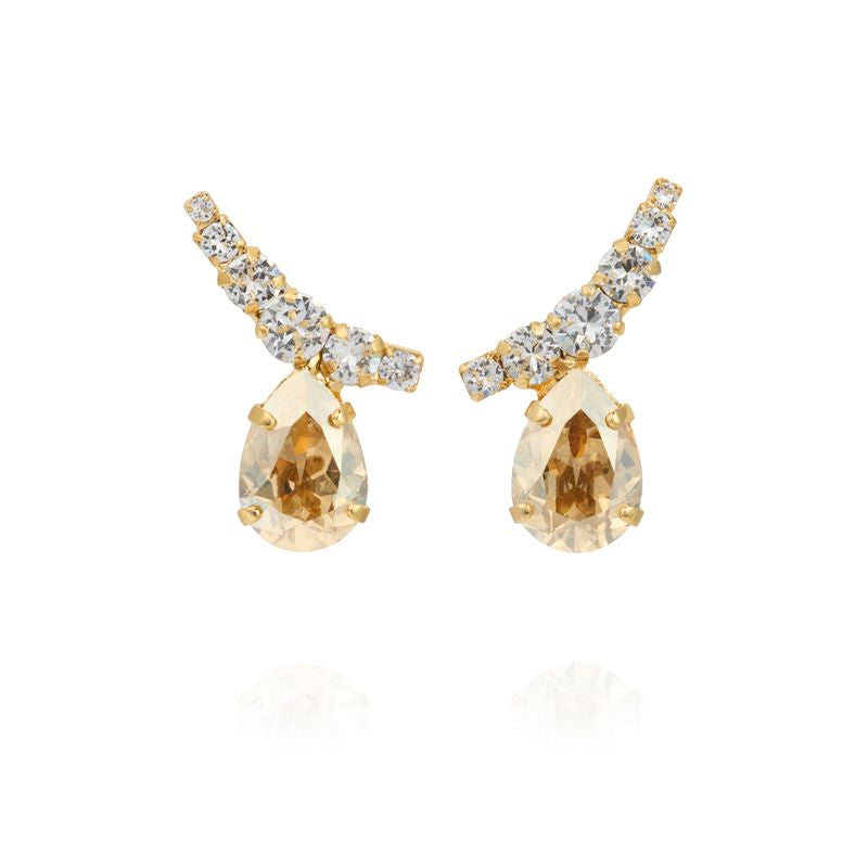 Saphina Earrings Crystal Golden Shadow