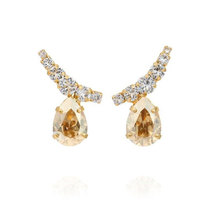 Saphina Earrings Crystal Golden Shadow