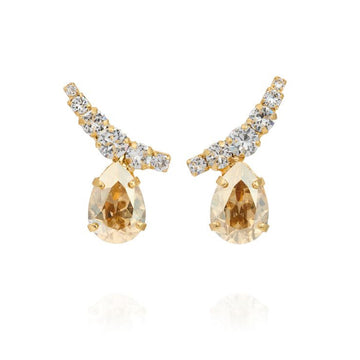 Saphina Earrings Crystal Golden Shadow