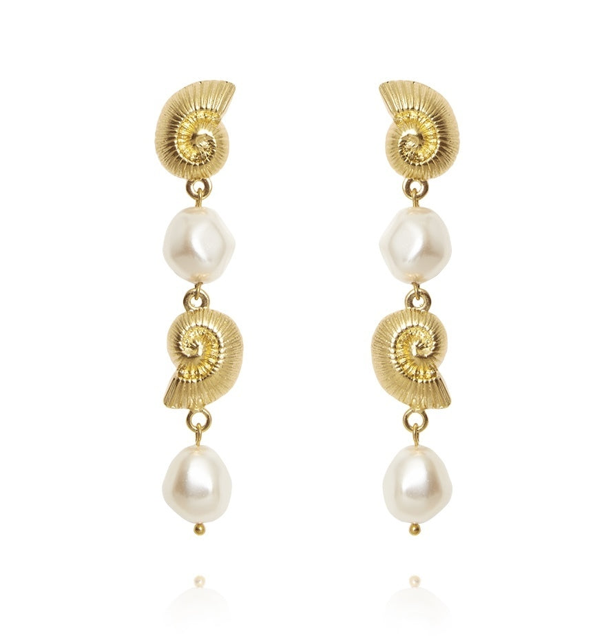 Shell Pearl Earrings